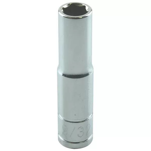 1/4" Drive 6 Point Deep Socket, 9/32"