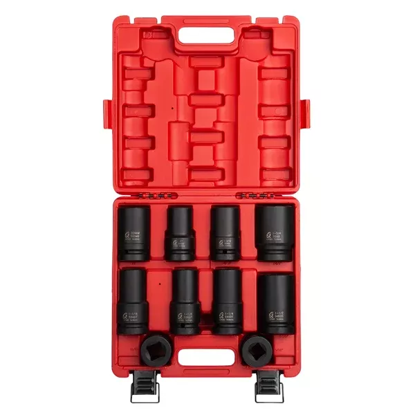 10 Piece 1" Drive SAE / Metric Heavy Duty Wheel Impact Socket Set