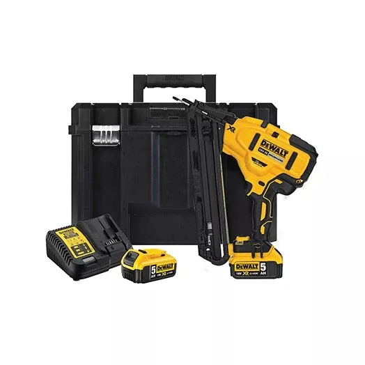 18V 5.0Ah Brushless 15G Second Fix Nailer Kit DCN650P2 by Dewalt