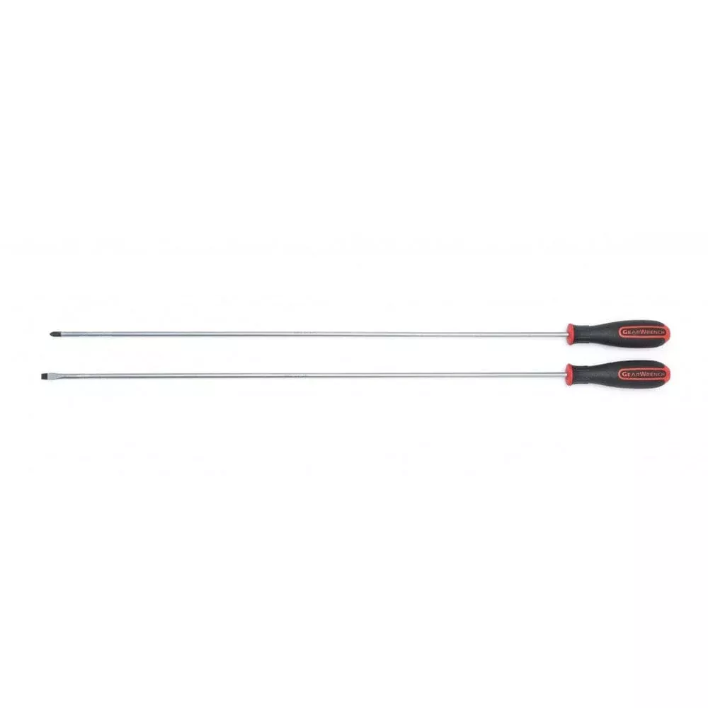 2Pce Extra Long Phillips And Slotted Screwdriver Set 80068 by GEARWRENCH