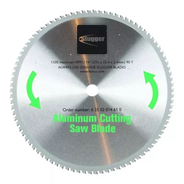 355mm (14") x 25.4 x 2.4mm x 80T Aluminium Cold Metal Cutting Saw Blade 63502014610 by Slugger