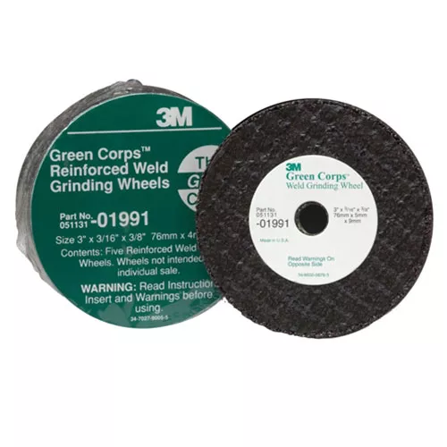 3M Green Corps Reinforced Weld Grinding Wheel - 01991