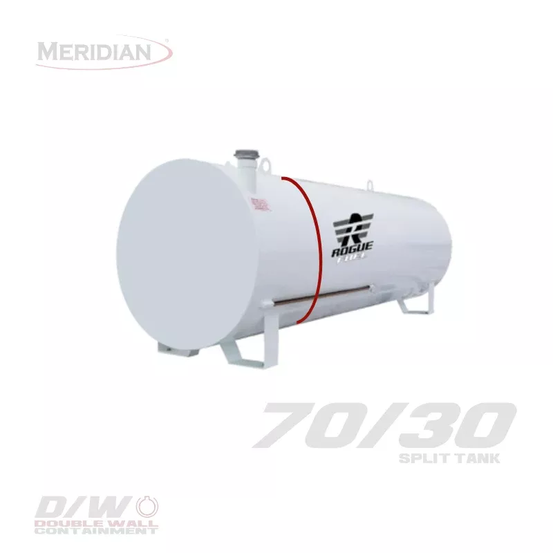 4,595 Litre/ 1000 Gallon Double Wall 70/30 Split Utility Fuel Tank - Model#: RF98110