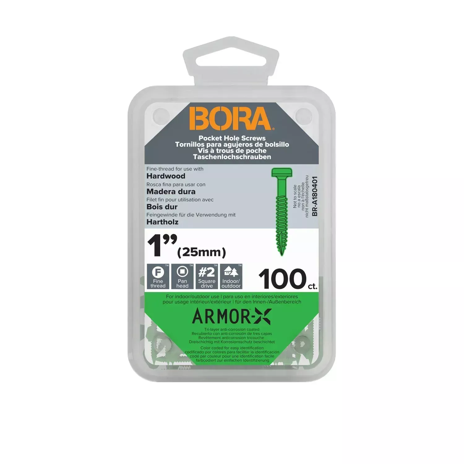 BORA Pack of 100 Coarse or Fine Pocket Hole Screws