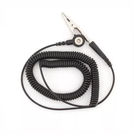 Botron Black 12' Coil Cord 1/4" Snap