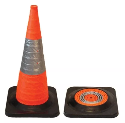 Brady Collapsible Safety Cones, H720mm, Nylon, Fluoro Orange