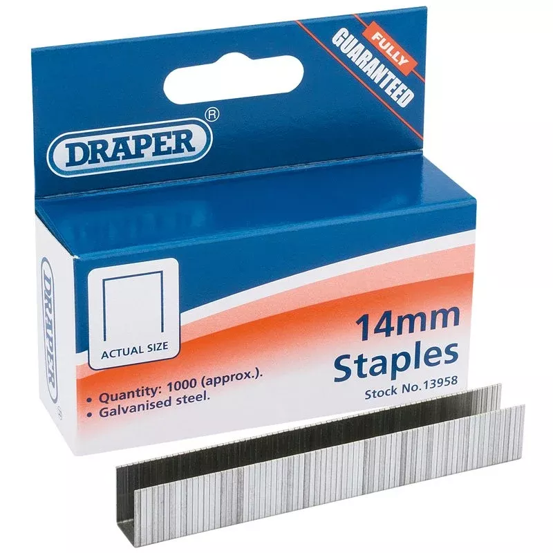 Draper Tools 1000 x 14mm Heavy Duty Staples 13958