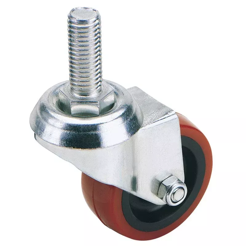 Draper Tools 100mm Dia. Swivel Bolt Fixing Polyurethane Wheel - S.W.L. 125kg