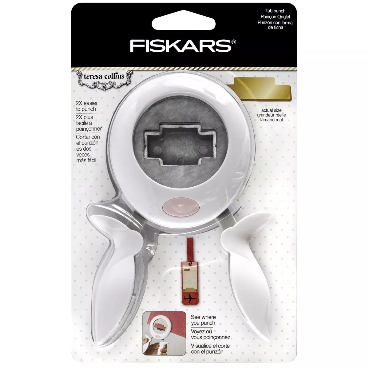 Fiskars 174580 Teresa Collins X-Large Squeeze Tab Punch
