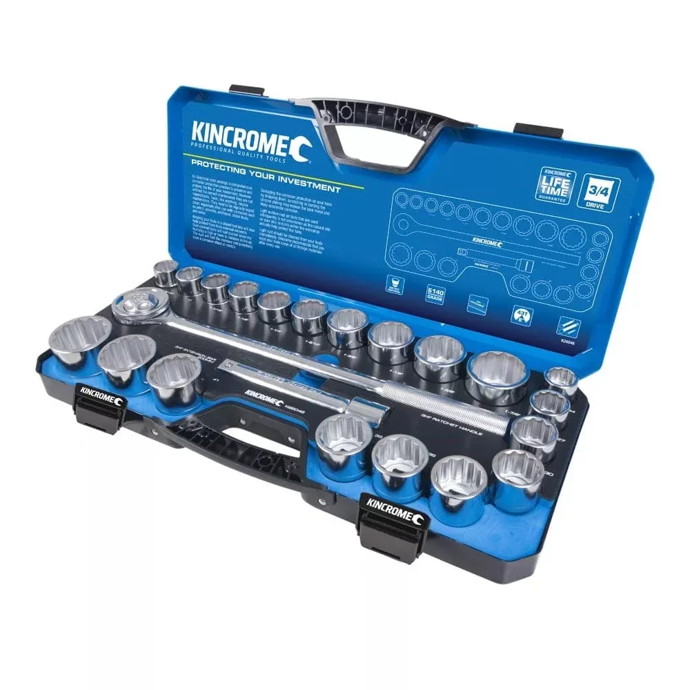Kincrome 22Pce 3/4" Drive Socket Set Deep Metric & Imperial K28046