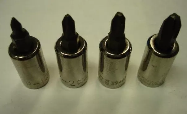 Kobalt 22464SET 4 Piece 3/8" Drive Phillips Bit Tips USA