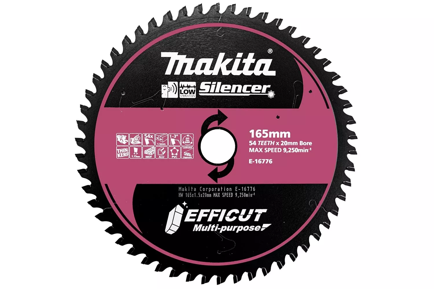 Makita Efficut Multi Purpose 165mmx54T