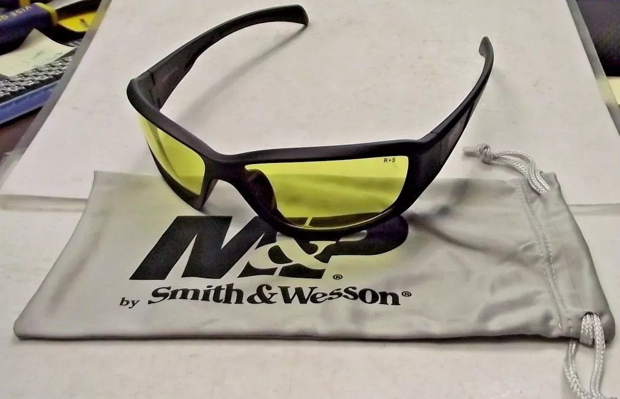 Smith & Wesson Shooting Glasses w/ Yellow AF Lens, Black MP108-41-ID