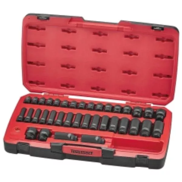 Teng 40Pc 1/2in Dr. mm Reg. Impact Socket Set 6-Pnt