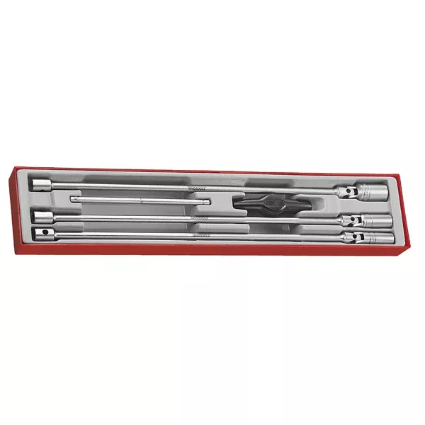 Teng 5Pc 3/8in Dr. Spark Plug Long Skt Set - Ttx-Tray