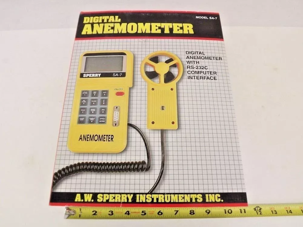 A.W. Sperry SA-7 Wind Air Flow Velocity Digital Anemometer