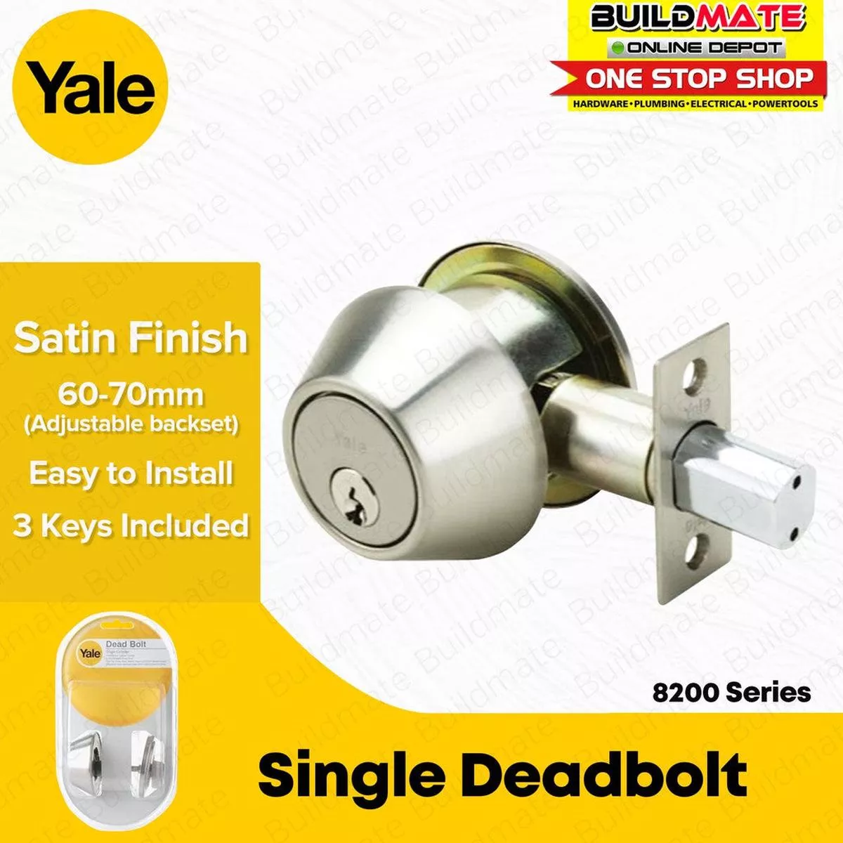 YALE Single Deadbolt 8200 Series BUILDMATE